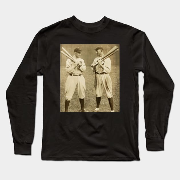 Ty Cobb & Shoeless Joe Jackson Long Sleeve T-Shirt by BlackBoxHobby